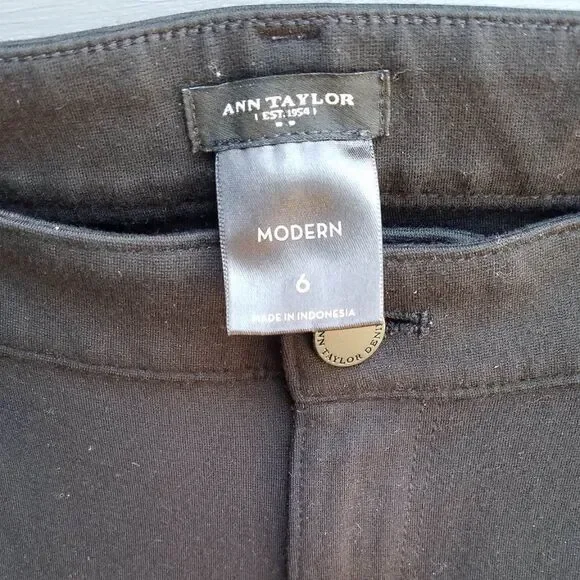 Ann Taylor Modern Black Pants Size 6 - Picture 2 of 6